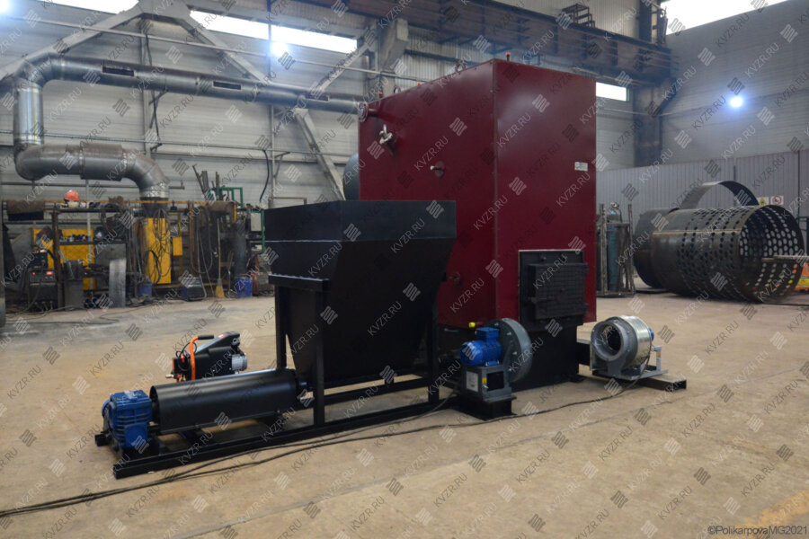 Котел пеллетный большой мощности с вихревой топкой